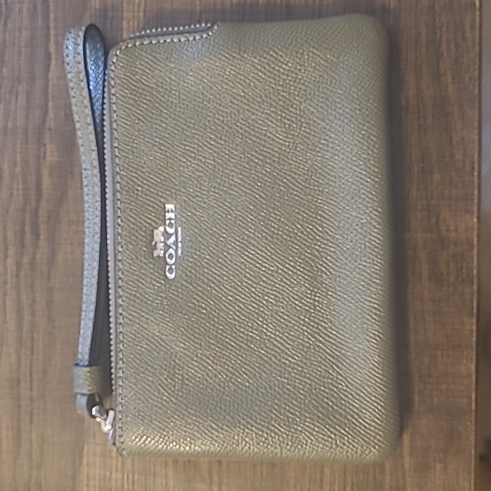 Coach Green Wristlet